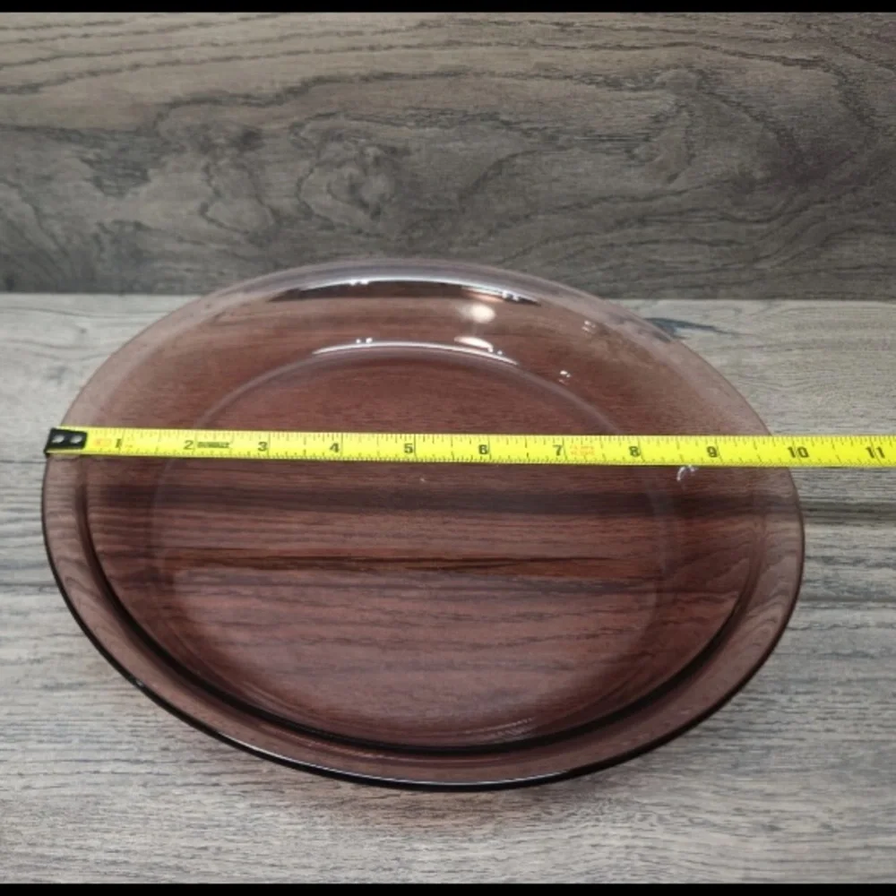 Vintage PYREX # 209 VISIONS Glass Pie Plate Baking Dish CRANBERRY‎ N.Y. USA 9